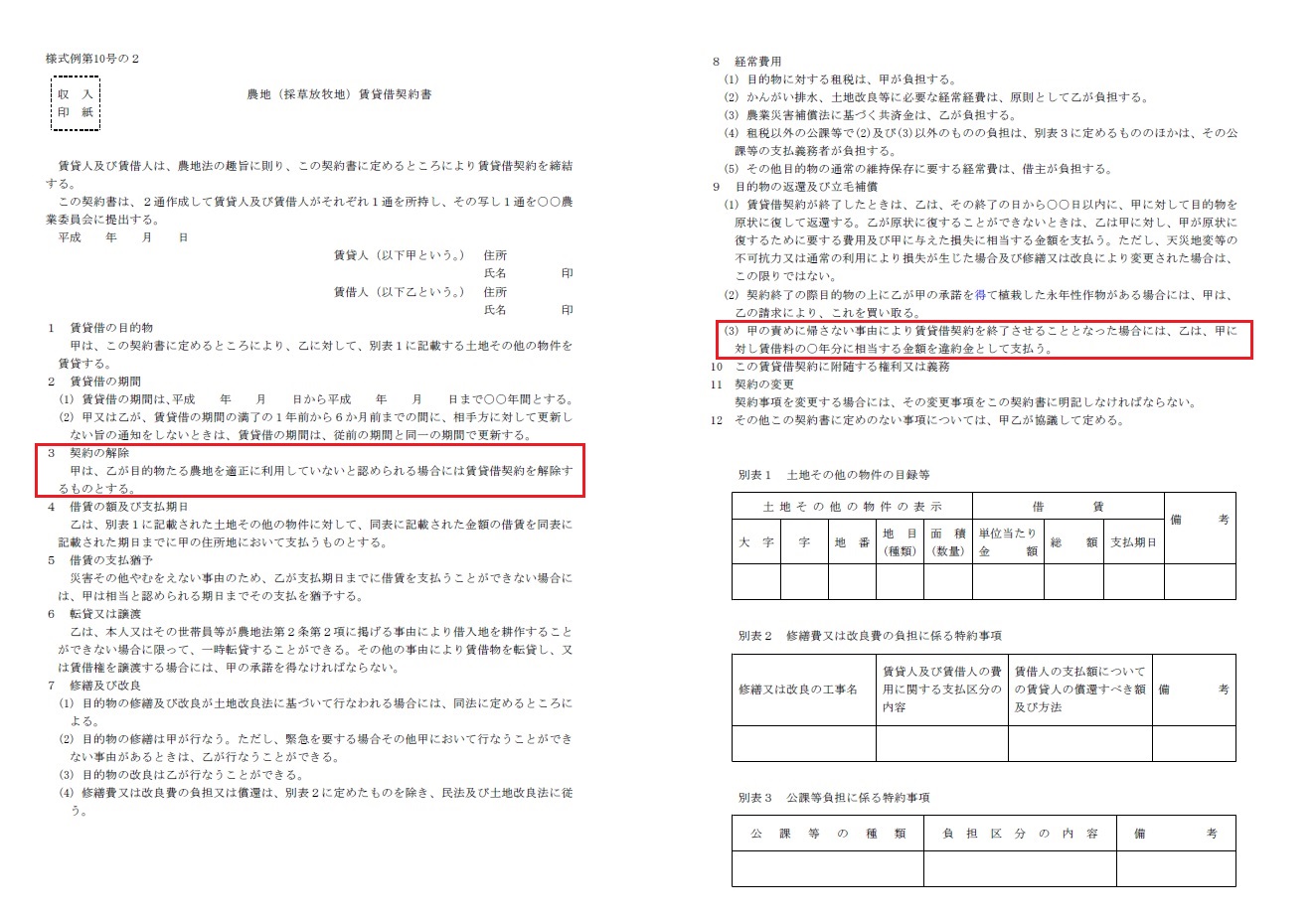 賃貸 契約 書 ひな 形